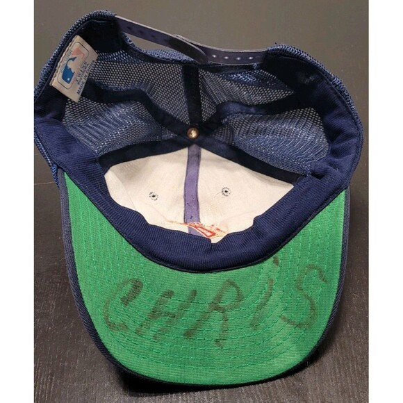 Vintage 80s Minnesota Twins MLB Mesh Back Trucker Cap Snapback Hat Plain Logo - Picture 4 of 5